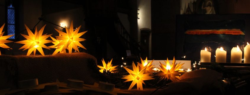 Weihnachten Sterne Advent Kerzen Christuskirche